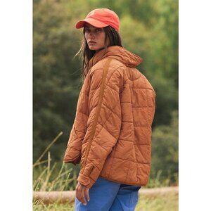 New Free People Pippa Packable Puffer Jacket FP Movement Toasted Coconut Brown